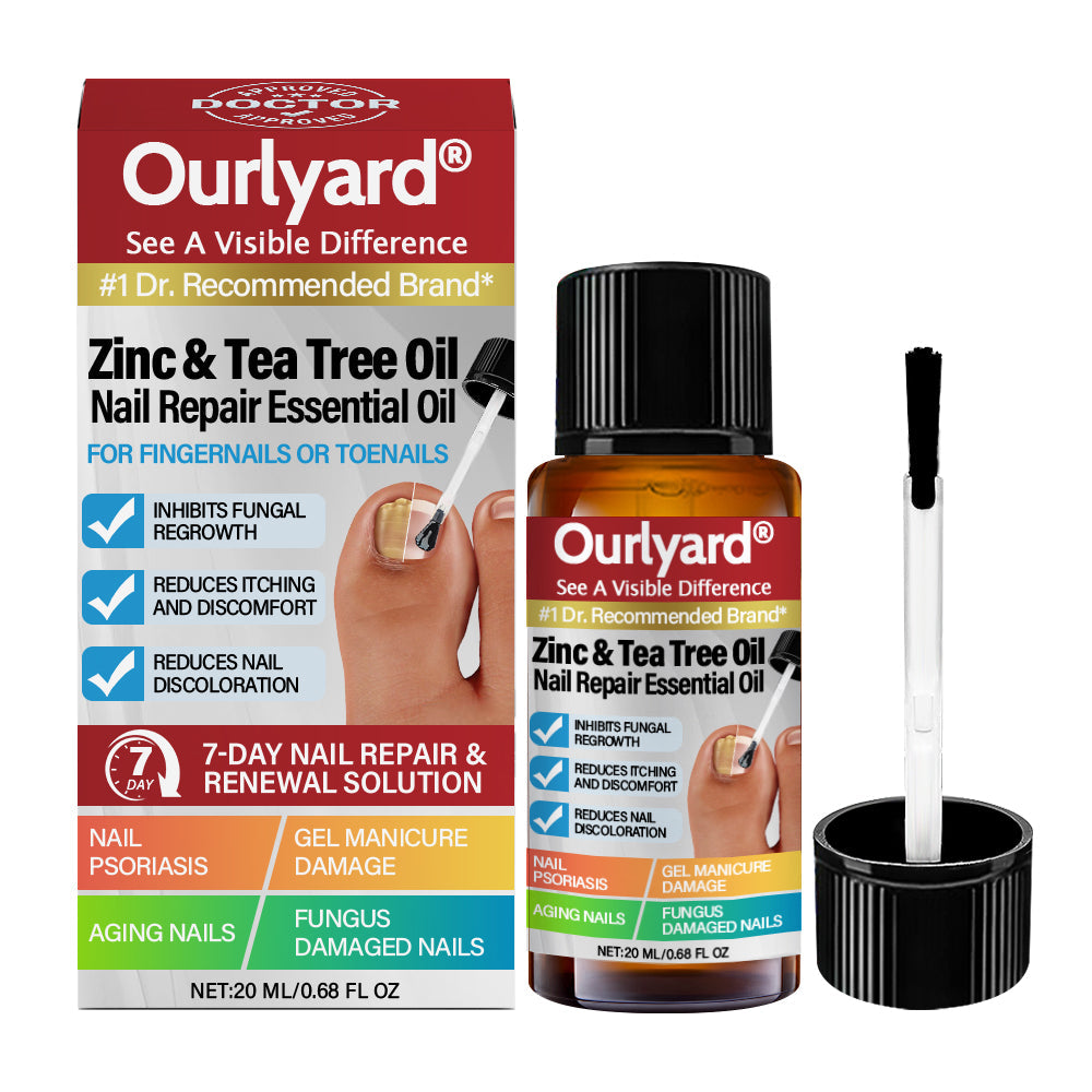 ✅ Made and Shipped from USA | Ourlyard® Zinc & Tea Tree Oil Nail Repair Essential Oil (Comprehensive repair, powerful treatment for all nail disorders) 🍀🍀