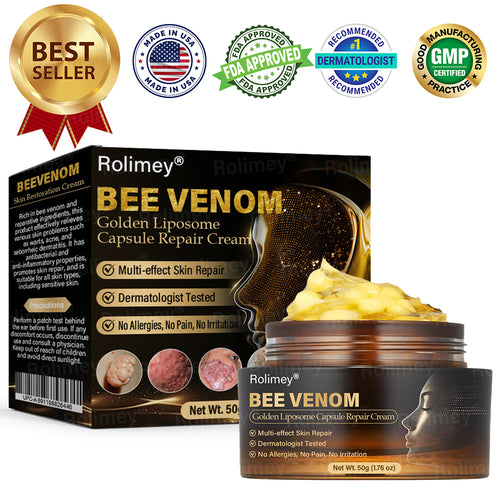 ✅Official Store | ✨ Rolimey® Bee Venom Golden Liposome Capsule Repair Cream 🧑🏼⚕️(For skin prone to tinea, psoriasis, warts, hidradenitis, and varicose concerns)