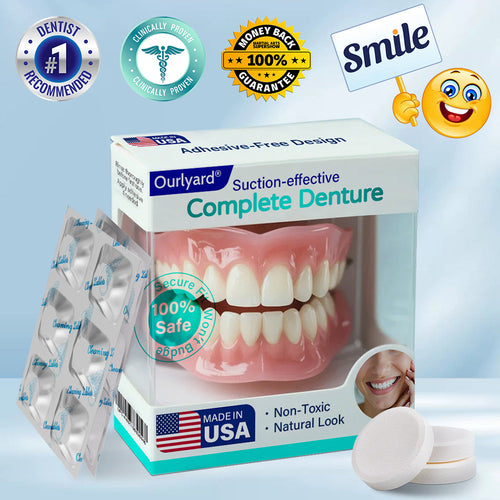 ✅ Made and Shipped from the USA| Ourlyard® Suction-fit Complete Denture 🍀