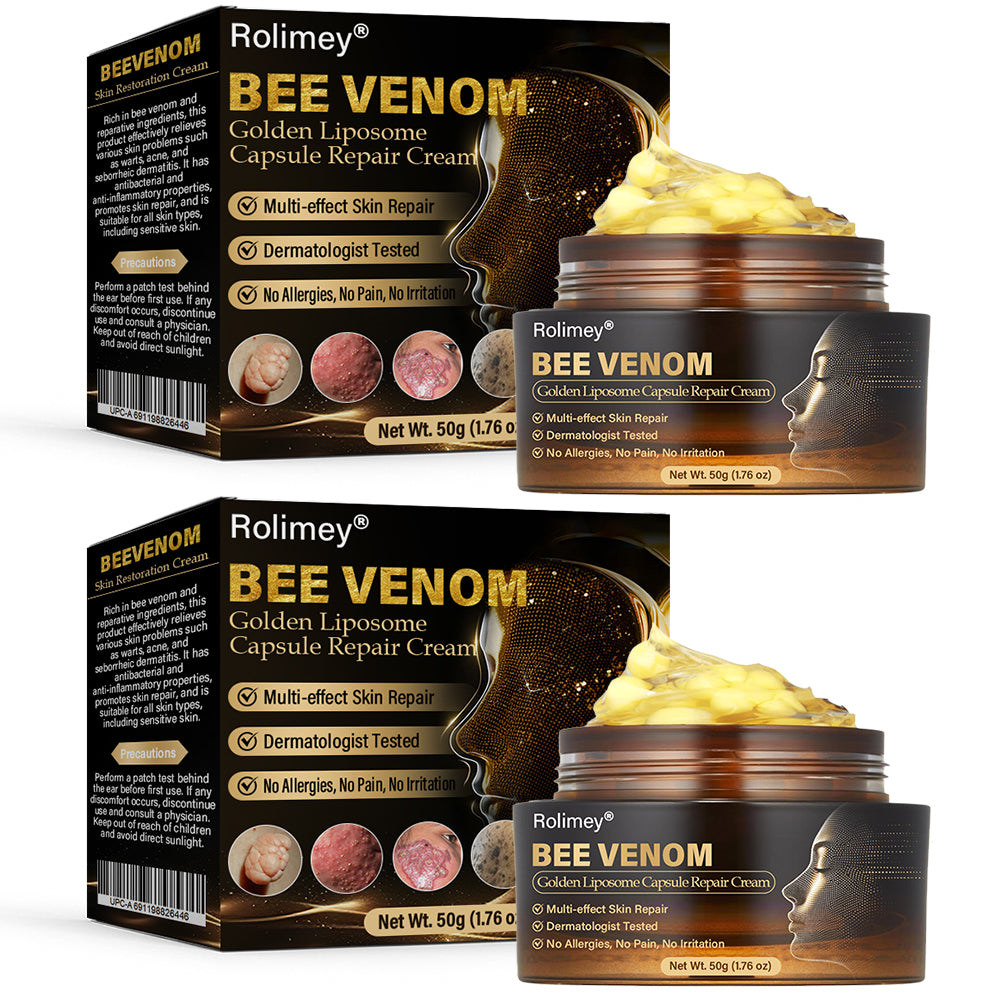 ✅Official Store | ✨ Rolimey® Bee Venom Golden Liposome Capsule Repair Cream 🧑🏼⚕️(For skin prone to tinea, psoriasis, warts, hidradenitis, and varicose concerns)