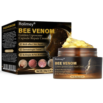 ✅Official Store | ✨ Rolimey®  Bee Venom Golden Liposome Capsule Repair Cream  🧑🏼‍⚕️(For skin prone to tinea, psoriasis, warts, hidradenitis, and varicose concerns)