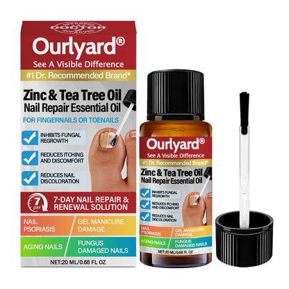 ✅ Made and Shipped from USA | Ourlyard® Zinc & Tea Tree Oil Nail Repair Essential Oil (Comprehensive repair, powerful treatment for all nail disorders) 🍀🍀